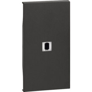 LivingNow 2-modulige Tastenabdeckung mit Symbol "Boiler" in der Farbe Black Bticino KG01M2SN
