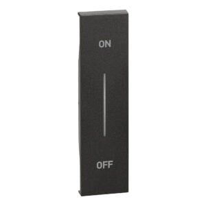 LivingNow 1-modulige Tastenabdeckung My Home mit Aufdruck "ON-OFF"; Farbe Black Bticino KG01MHAG