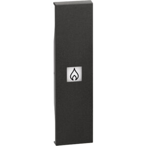 LivingNow 1-modulige Tastenabdeckung mit Symbol "Heizung" in der Farbe Black Bticino KG01PN