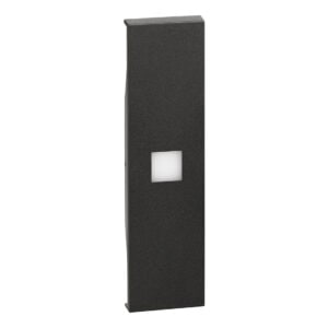 LivingNow 1-mod. Tastenabdeckung mit großem Beleuchtungsfenster; Farbe Black Bticino KG01X