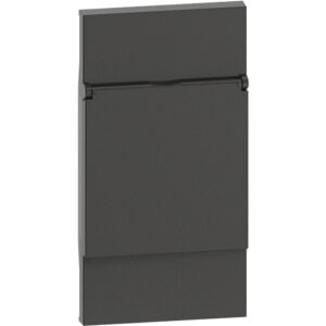 LivingNow Abdeckung mit Klappdeckel für Schutzkontakt-Steckdose; Farbe Black Bticino KG04P