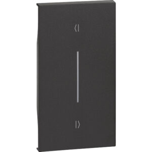 LivingNow 2-mod. Tastenabdeckung Auf-Ab für vert. Installation; Farbe Black Bticino KG05M2V