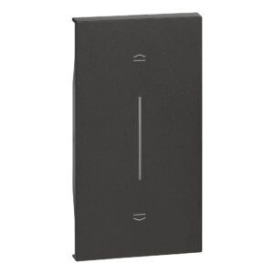 LivingNow 2-mod. Tastenabdeckung für MyHome mit Symbol Auf-Ab in der Farbe Black Bticino KG05MH2