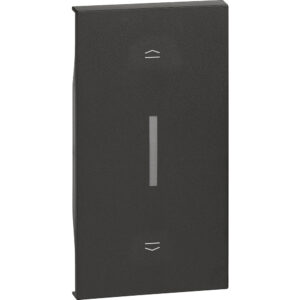 LivingNow 2-modulige Tastenabdeckung für Rollladenschalter in der Farbe Black Bticino KG06M2