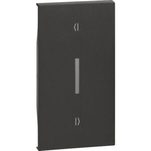 LivingNow 2-mod. Taste Rollladenschalter für vert. Installation; Farbe Black Bticino KG06M2V