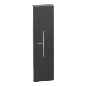 LivingNow 1-modulige Tastenabdeckung My Home mit Symbol "Stop"; Farbe Black Bticino KG06MH