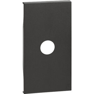 LivingNow 2-modulige Abdeckung für TV-Dose in der Farbausführung Black Bticino KG08M2