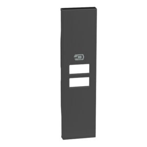 LivingNow Abdeckung 1-modulig für USB-Ladesteckdose; 2 USB-Buchsen; Farbe Black Bticino KG13C