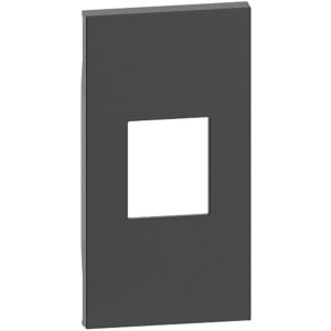 LivingNow Abdeckung 2-modulig für Glasfaser-Steckdose in der Farbe Black Bticino KG13M2