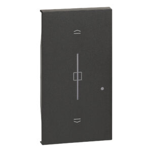 LivingNow 2-modulige Taste für Rollladenschalter with Netatmo in der Farbe Black Bticino KG32M2