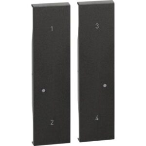 LivingNow Tastenabdeckung für Szenen-Wandsender with Netatmo in der Farbe Black Bticino KG37M2