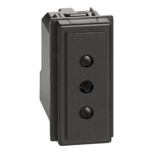 LivingNow 1-modulige italienische Steckdose 10A in der Farbausführung Black Bticino KG4113