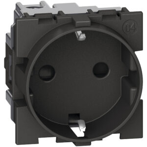 LivingNow Schutzkontaktsteckdose mit Schraubklemmen in der Farbe Black Bticino KG4141