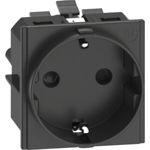 LivingNow Schutzkontaktsteckdose mit schraublosem Anschluss in der Farbe Black Bticino KG4141A