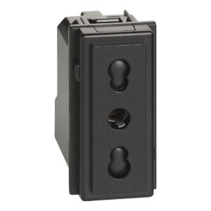 LivingNow 1-modulige italienische Steckdose 16A in der Farbausführung Black Bticino KG4180