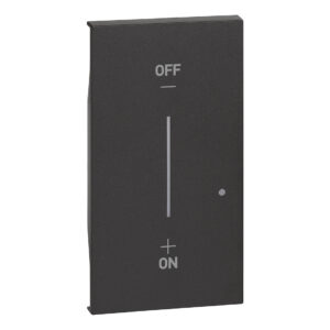 LivingNow 2-modulige Taste für Licht-Wandsender with Netatmo in der Farbe Black Bticino KG42M2