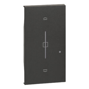 LivingNow 2-modulige Taste für Rollladen-Wandsender with Netatmo; Farbe Black Bticino KG43M2