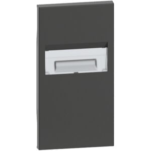 LivingNow 2-modulige Abdeckung für Stufenbeleuchtung in der Farbausführung Black Bticino KG71