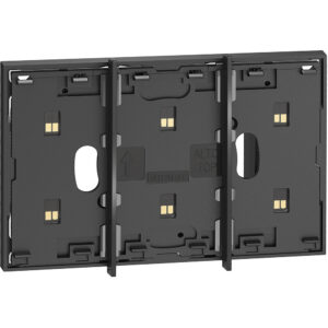 LivingNow 3-mod. Rahmen mit integr. Busleitung für 2-mod. Dose; Farbe: Black Bticino KG8102P1