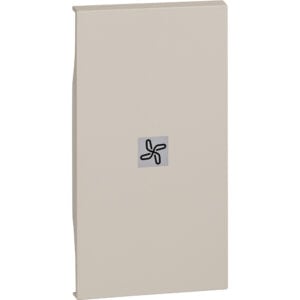 LivingNow 2-modulige Tastenabdeckung mit Symbol "Ventilator" in der Farbe Sand Bticino KM01M2RN