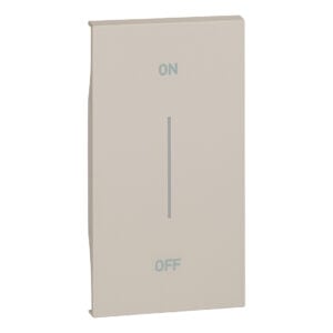 LivingNow 2-modulige Tastenabdeckung My Home mit Aufdruck "ON-OFF"; Farbe Sand Bticino KM01MH2AG