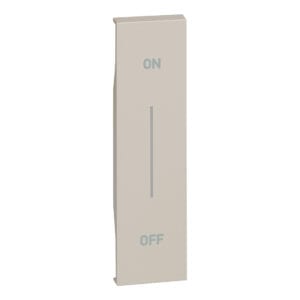 LivingNow 1-modulige Tastenabdeckung My Home mit Aufdruck "ON-OFF"; Farbe Sand Bticino KM01MHAG