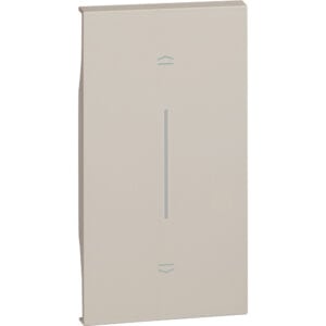 LivingNow 2-modulige Tastenabdeckung mit Symbol Auf-Ab in der Farbe Sand Bticino KM05M2