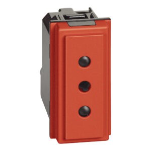 LivingNow 1-modulige italienische Steckdose 10A in der Farbausführung Rot Bticino KR4113