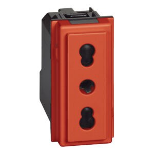 LivingNow 1-modulige italienische Steckdose 16A in der Farbausführung Rot Bticino KR4180