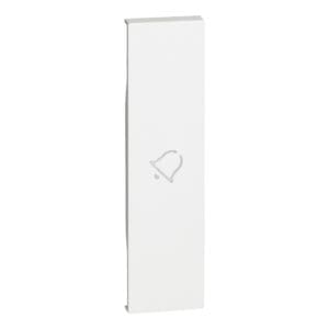LivingNow 1-modulige Tastenabdeckung mit Symbol "Glocke" in der Farbe White Bticino KW01D