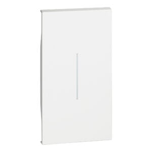 LivingNow 2-modulige Tastenabdeckung ohne Symbol in der Farbausführung White Bticino KW01M2
