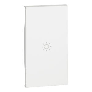 LivingNow 2-modulige Tastenabdeckung mit Symbol "Licht" in der Farbe White Bticino KW01M2A
