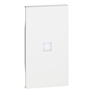 LivingNow 2-mod. Tastenabdeckung mit großem Beleuchtungsfenster; Farbe White Bticino KW01M2X