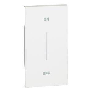 LivingNow 2-modulige Tastenabdeckung My Home mit Aufdruck "ON-OFF"; Farbe White Bticino KW01MH2AG