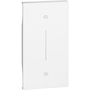 LivingNow 2-modulige Tastenabdeckung mit Symbol Auf-Ab in der Farbe White Bticino KW05M2