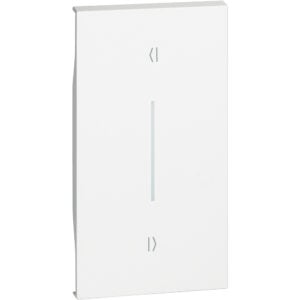 LivingNow 2-mod. Tastenabdeckung Auf-Ab für vert. Installation; Farbe White Bticino KW05M2V