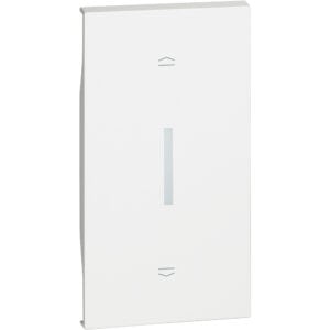 LivingNow 2-modulige Tastenabdeckung für Rollladenschalter in der Farbe White Bticino KW06M2