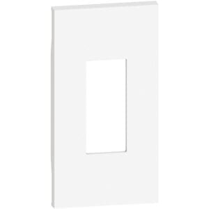 LivingNow 2-modulige Abdeckung für RJ11- und RJ45-Einsätze in der Farbe White Bticino KW07M2