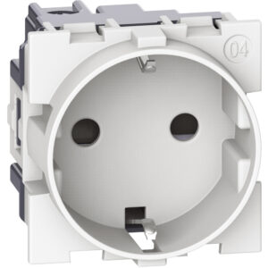 LivingNow Schutzkontaktsteckdose mit Schraubklemmen in der Farbe White Bticino KW4141