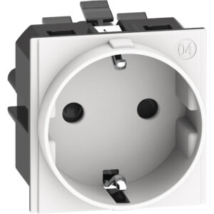 LivingNow Schutzkontaktsteckdose mit schraublosem Anschluss in der Farbe White Bticino KW4141A