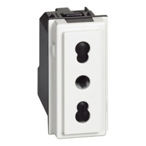 LivingNow 1-modulige italienische Steckdose 16A in der Farbausführung White Bticino KW4180
