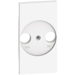 LivingNow 2-modulige Abdeckung für TV-SAT-Dose in der Farbausführung White Bticino KW4212