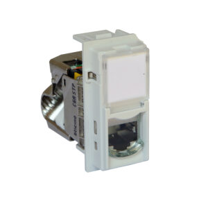 LivingNow 1-modulige Datendose Kategorie 6A geschirmt in der Farbe White Bticino KW4279C6AS