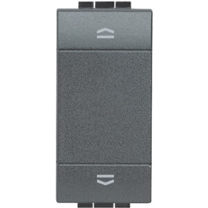 LivingLight Jalousietaster 1-modulig inkl. Wippe in der Farbe ANTHRAZIT Bticino L4037N