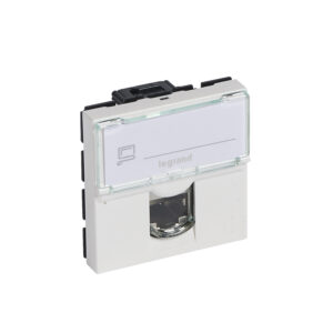 Mosaic 1-fach RJ45, Kat 6A, STP, 2-modulig, Farbe: Ultraweiß Legrand 076566
