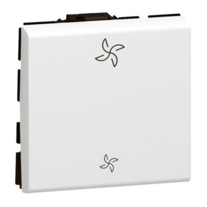 Mosaic Wechselschalter Ventilator 10A, SL, antibakt, 2-modulig, Farbe: Ultraweiß Legrand 077027L