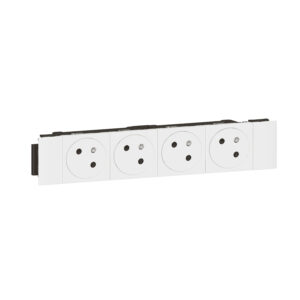 Mosaic 4-fach Steckdose F/B Standard, Snap-On, EBS Farbe: Ultraweiß Legrand 077104L