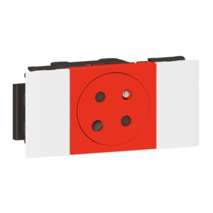 Mosaic Steckdose SnapOn F/B Std, codiert, erhöhter Berührungsschutz, Farbe:Rot Legrand 077121L