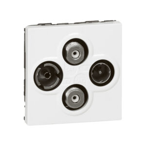 Mosaic TV-R-SAT-SAT Anschlussdose 2-modulig Farbe: Ultraweiß Legrand 078794