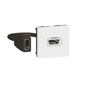 Mosaic HDMI 2.0 Anschlusseinheit vorverdrahtet, 2mod, mit Kabel Fabe: Ultraweiß Legrand 078979L